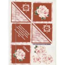 Blomster - Rose,Basispapir