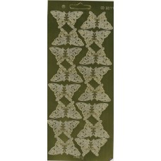 Platinum Stickers - Guld - Sommerfugle