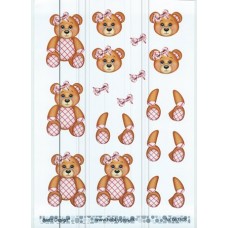Barnedåb / Baby - Bamse - Rød