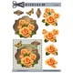 Quickies 3d - Rose med baggrund -Laksefarve