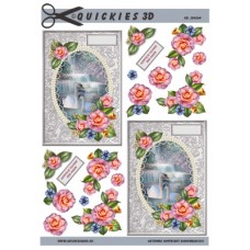 Quickies 3d - Rose med baggrund - Rosa