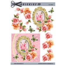 Quickies 3d - Rose med baggrund - Rosa