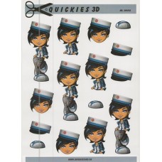 Quickies 3D- Student - Pige - Blå hue