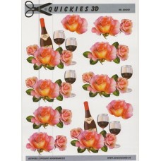 Quickies 3D - Roser - Flaske - Glas