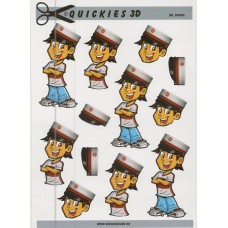 Quickies 3D - Student - Dreng - Rød hue