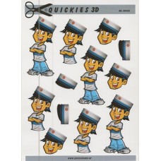 Quickies 3D - Student - Dreng - Blå hue
