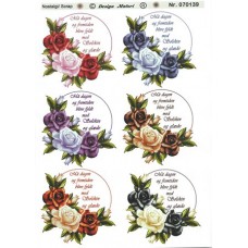 Blomster - Roser med tekst