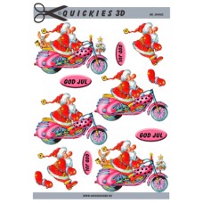 Quickies 3D - Julemand på pink motorcykel
