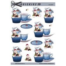 Quickies 3D - Julecupcakes med julemand