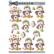 Quickies 3D - Julestokke og sødt Pingvin