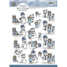 Yvonne Creation - Playful Winter  - Snemænd - Pige