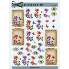 Quickies 3d - Mærkedage -70 - 75 - 80 - 85 -  Til små kort
