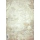 Basis Papir - Brun med blomster/tekst