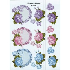 Blomster -Lilla  Rose i Ramme 