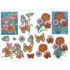 Blomster - Blomster med sommerfugle