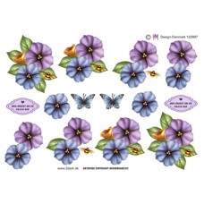 Blomster -Blå og lilla petunia