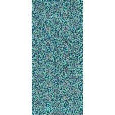 Stick - Blomster - Blå med glimmer - Sølv