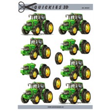 Quickies 3d - Stor grøn traktor