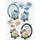 Blomster - Roser i ramme med tekst