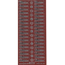 Stickers -  Tekst - Tillykke - Orange