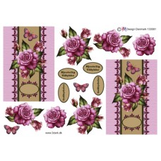 Blomster - Rose med baggrund