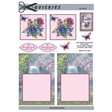 Quickies - 2 søde blomster og fugl