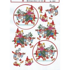 Jul -  Nissefamilie henter juletræ