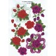 Blomster - Roser i firkløver - Rød og lilla 