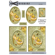 Quickies - Gul sko med gule roser