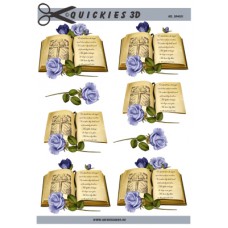 Quickies 3d - Konfirmation  - Dreng - Bog og Rose