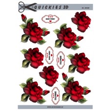 Quickies 3D - Rød rose