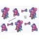 Blomster - Blomst med fugl - Lilla