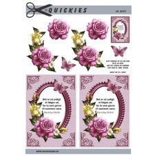 Quickies - Rose ved  oval krans med tekst