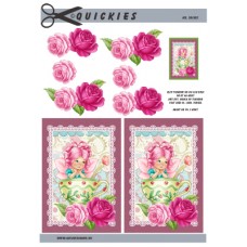 Quickies - Pige i kop med blomster