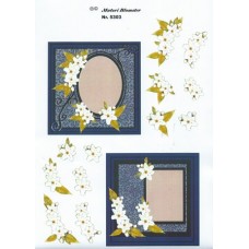 Blomster - Hvide blomster i ramme