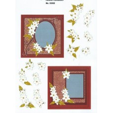 Blomster - Hvide blomster i ramme