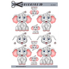 Quickies 3d - Lyserød Elefant