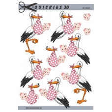 Quickies 3D - Stork med Baby - Pige