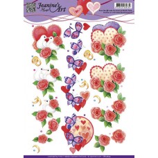 Jeanine/s Art - Blomster - Sommerfugle