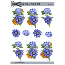 Quickies 3d - Blå blomster