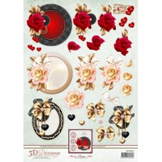Blomster - Roser i ramme