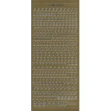 Stickers - Alfabet - Guld