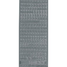 Stickers - Tekst - Alfabet - Sølv