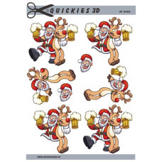 Quickies 3D - Julemand med elg og øl