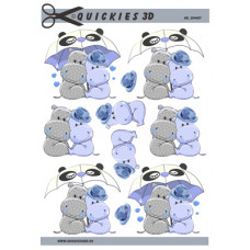 Quickies 3d - Lyseblå Flodheste