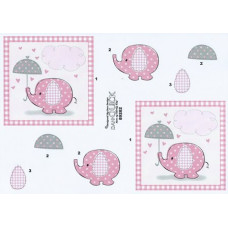 Baby/barnedåb - Pige - Lyserød Elefant 