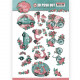 udstanset - Yvonne Creation - Flowers with a twist - Bil - Scooter - Cykel