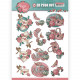 udstanset - Yvonne Creation - Flowers with a twist - Due - Brev - Sko