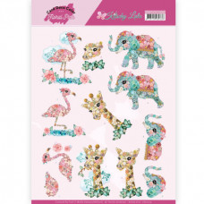 Yvonne Creation - Floral Pink - Elefant - Giraf