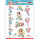 Udstanset - Yvonne Creation - Bubbly Girls Party - Damer med gaver